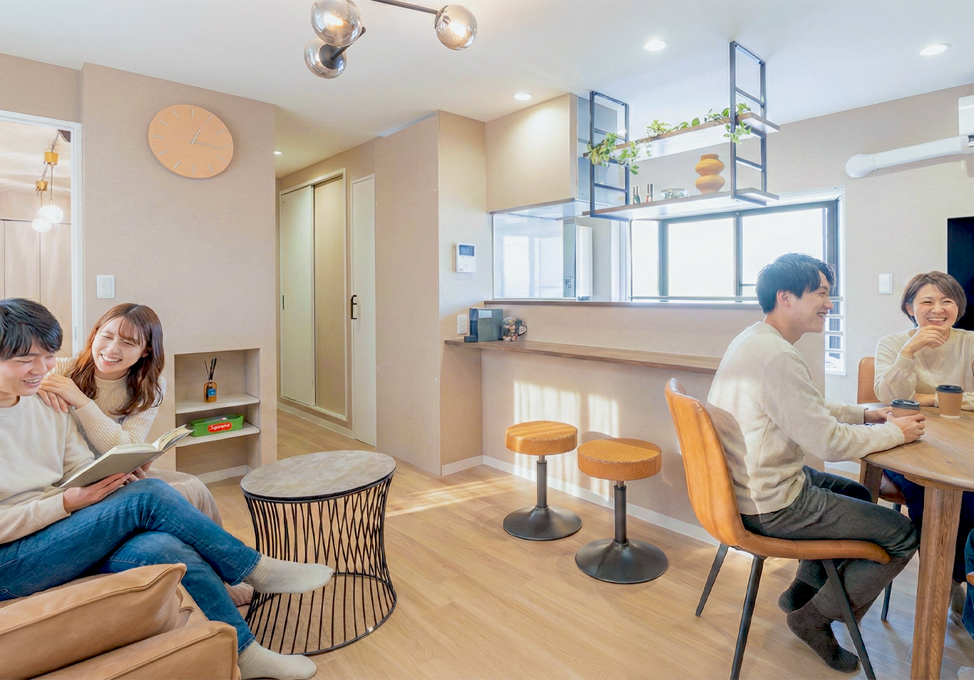 Living and kitchen